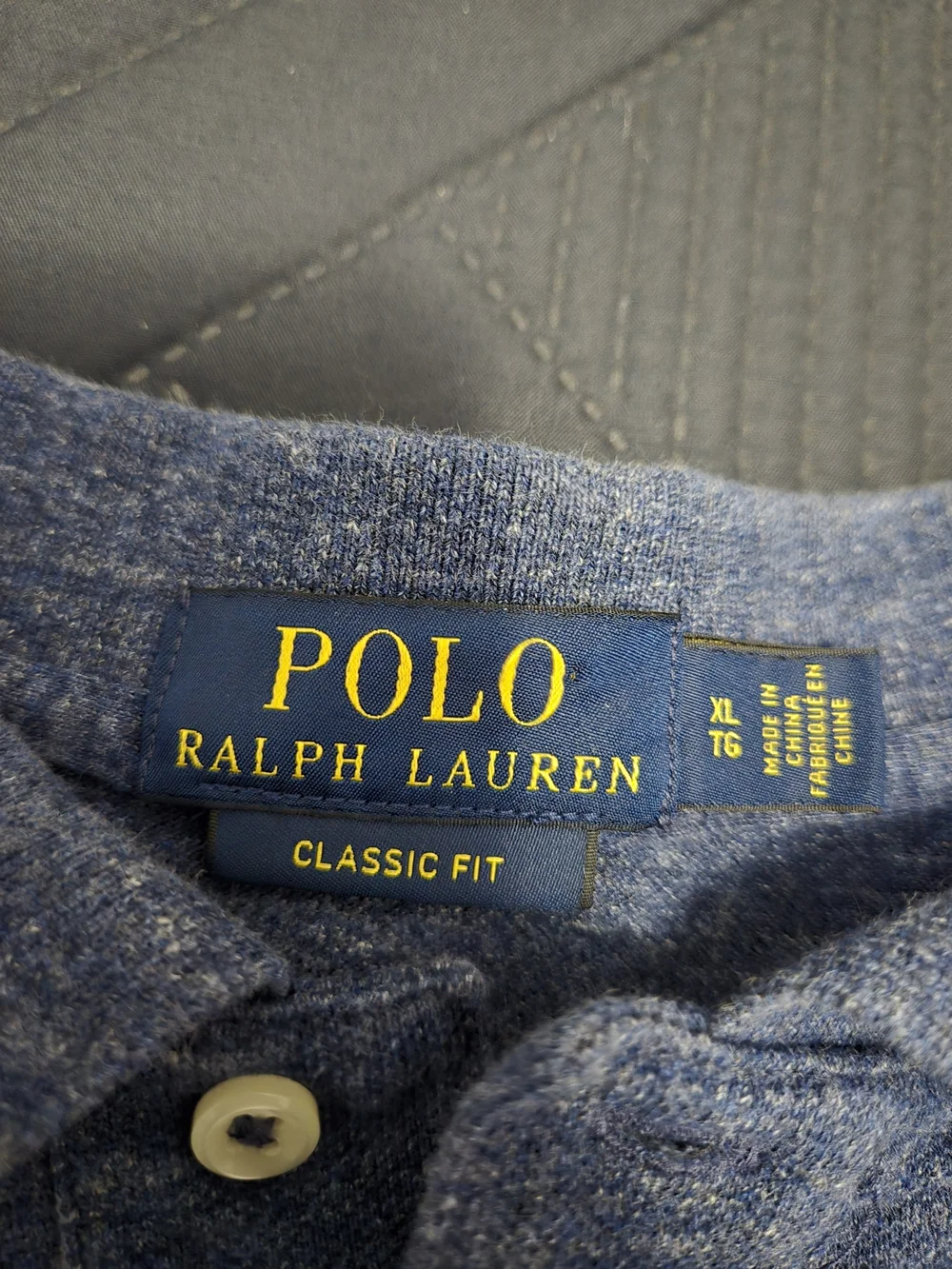 Polo by Ralph Lauren Classic Fit Heathered Navy Polo Shirt Xl